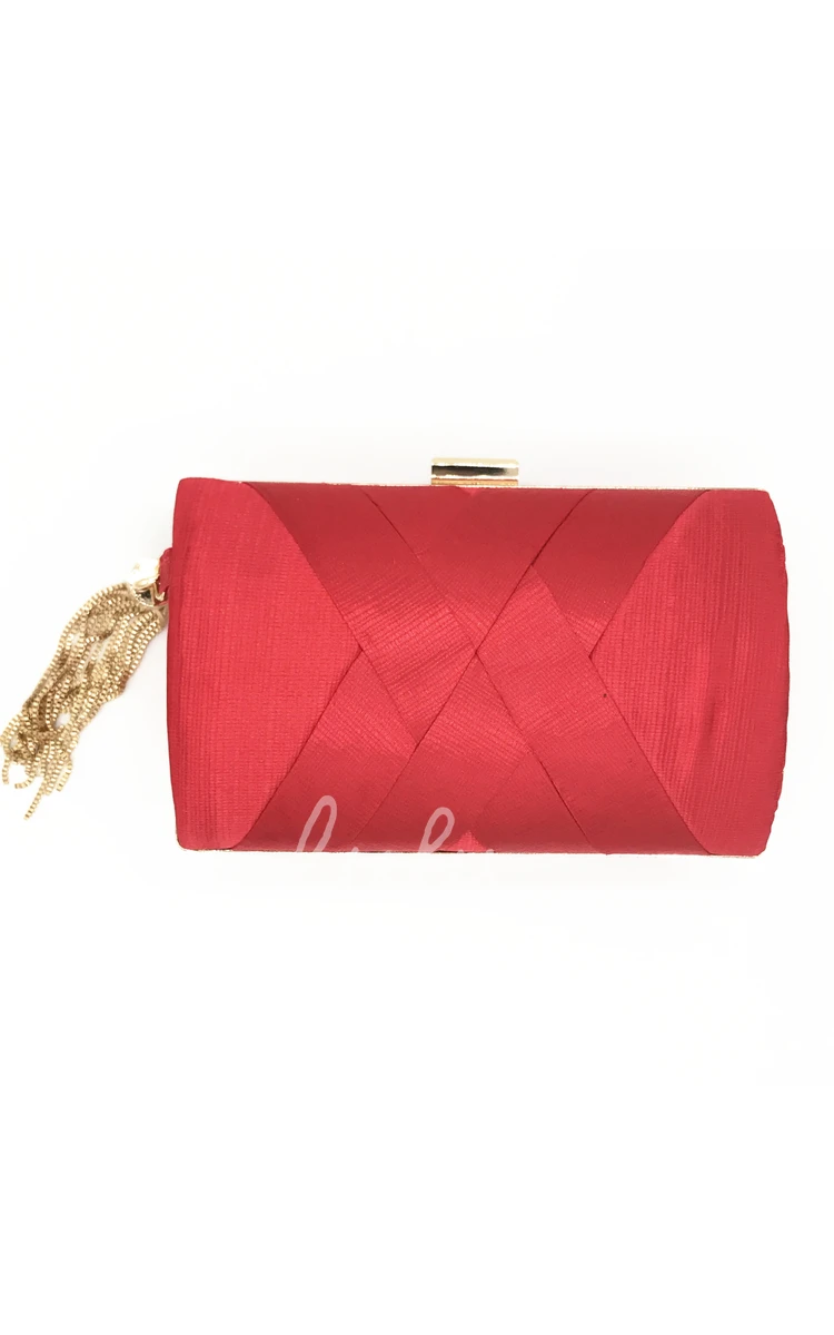 Woven Satin Clutch