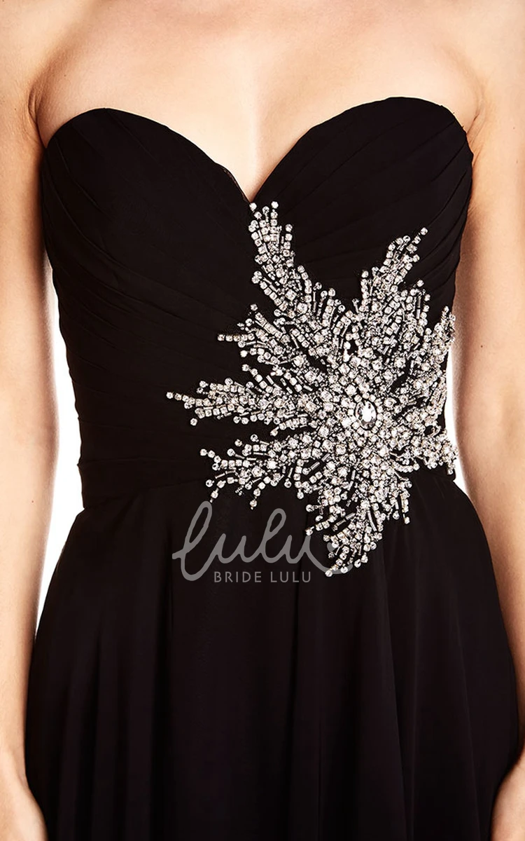 Sweetheart Sequined High-Low Prom Dress with Sleeveless Charm