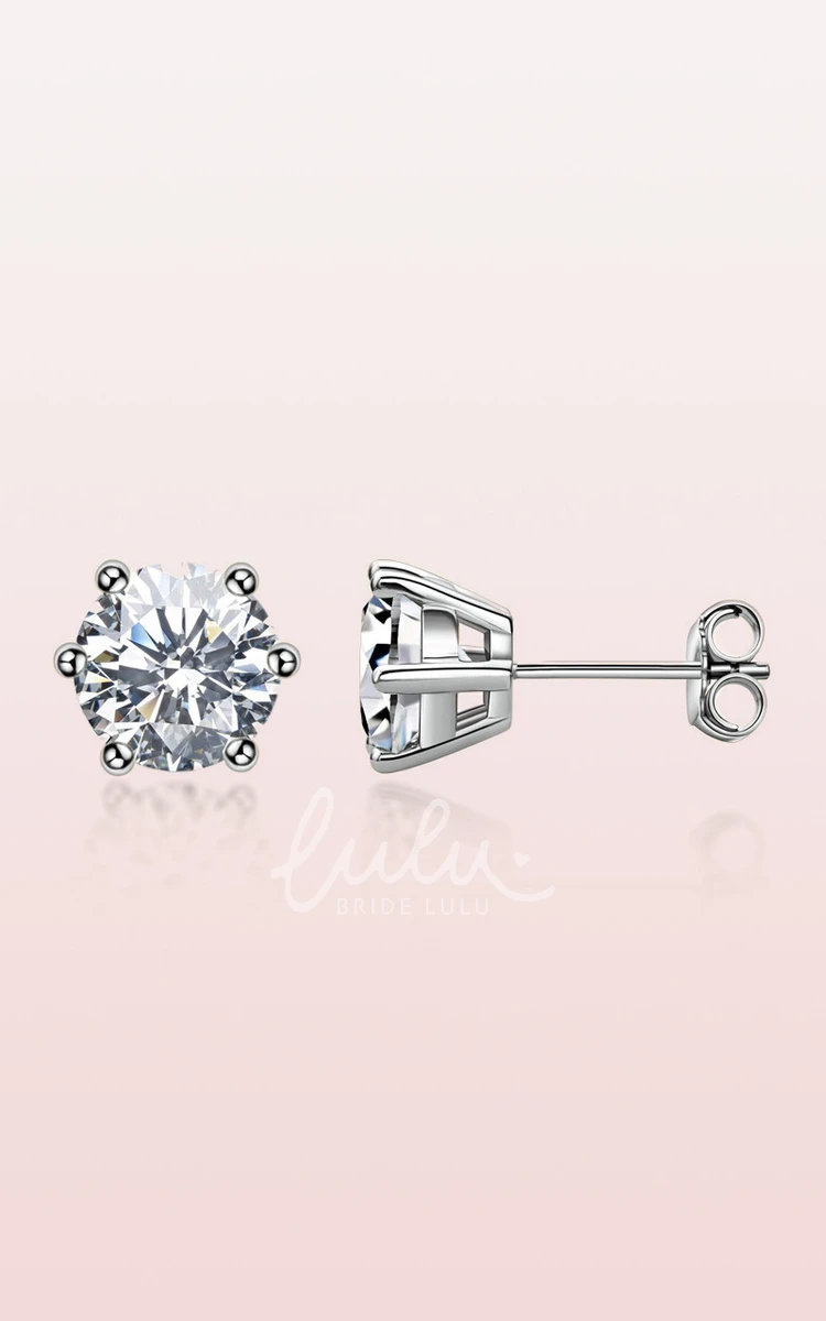 Fine Moissanite Stud Earrings