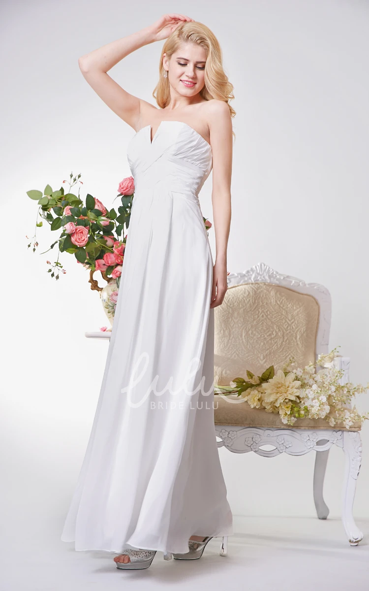 Backless A-line Chiffon Bridesmaid Dress with Sexy Neckline Elegant and Alluring