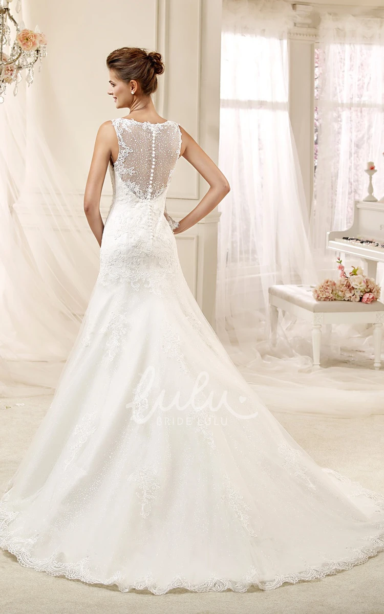 Mermaid Style Lace Straps Wedding Dress Sweetheart Sheath and Flattering