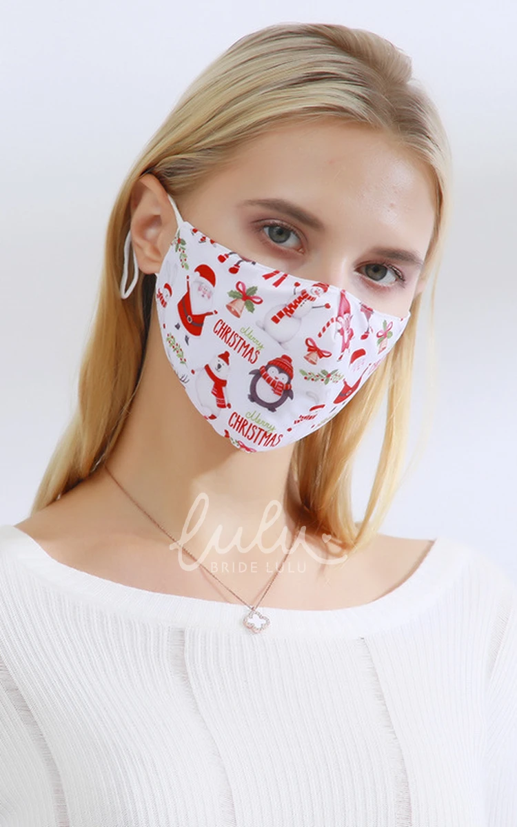 Non-medicial Christmas Cotton Washable Face Mask In 10 Colors