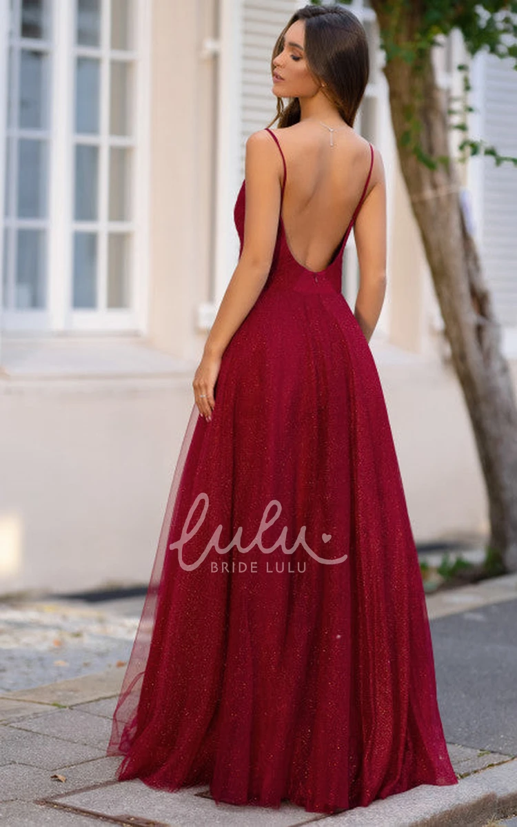 Sleeveless Tulle A Line Prom Dress with Ruching Elegant & Timeless