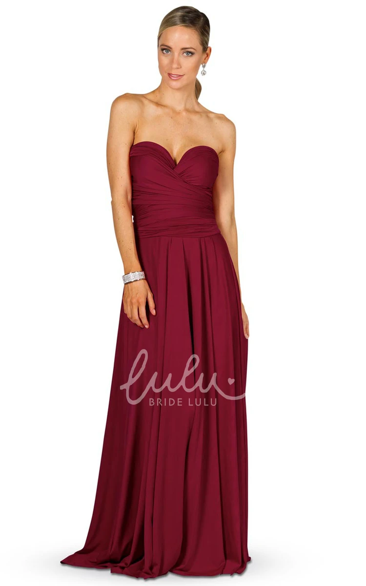 Halter Sleeveless Chiffon Bridesmaid Dress with Ruching Modern Convertible Style