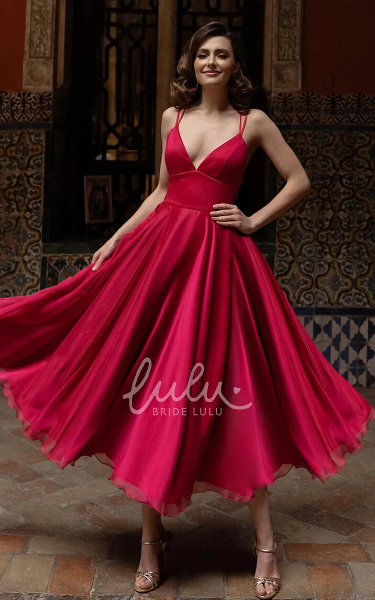 A-Line Sleeveless Satin Prom Dress Romantic Floor-length Evening Gown
