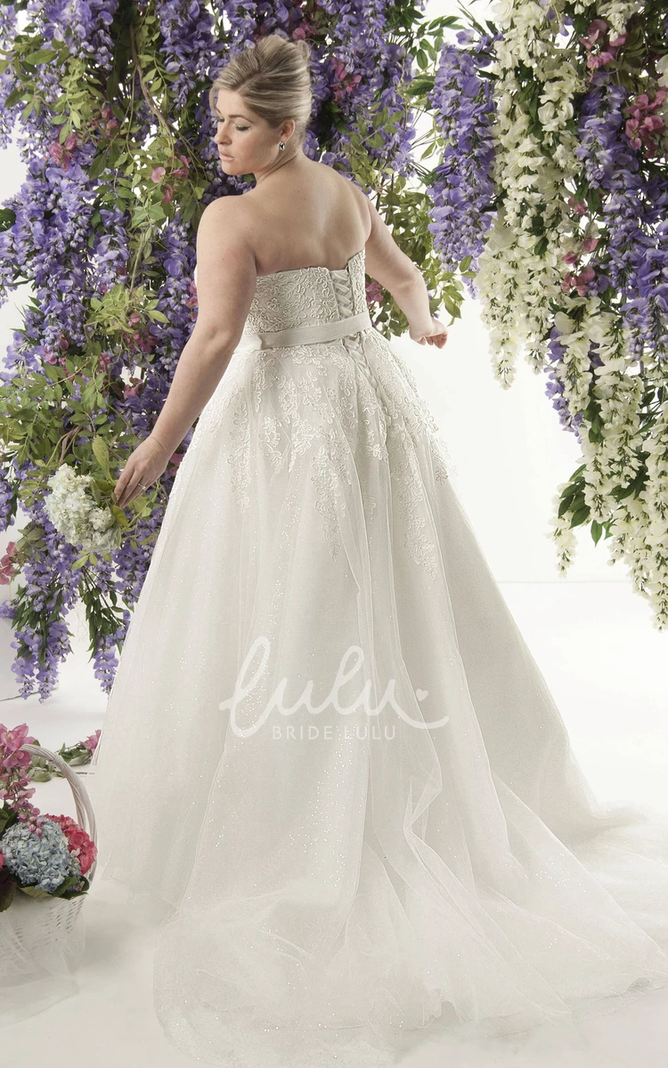 Lace A-Line Wedding Gown with Sweetheart Neckline and Corset Back