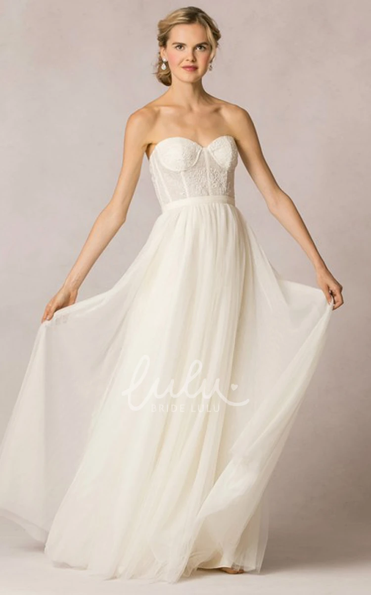 Half-Sleeve Lace Sheath Tulle Wedding Dress Modern Bridal Gown