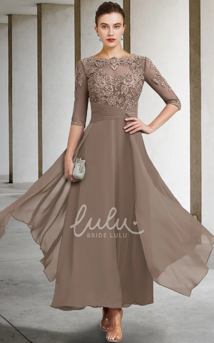 Brown Mother of the Bride Dresses Tea Length