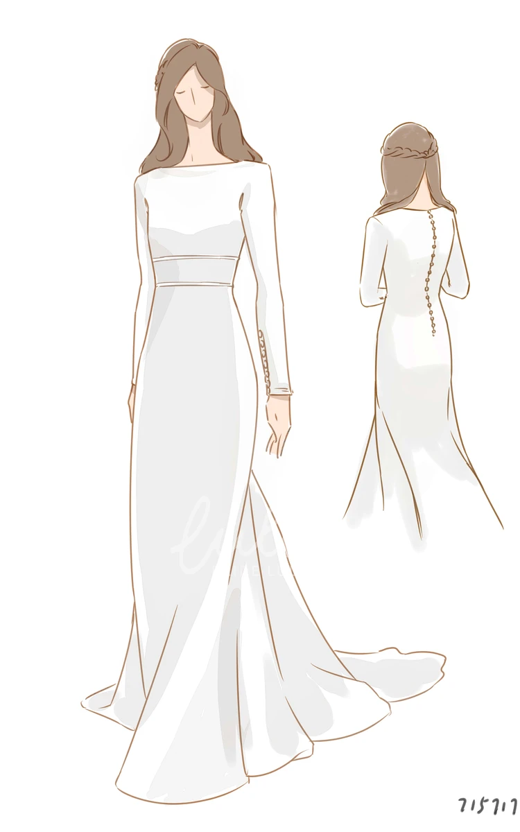 Modest White Mermaid Long Sleeved Simple Boat Neck Wedding Dress Elegant Women Country Bridal Gown