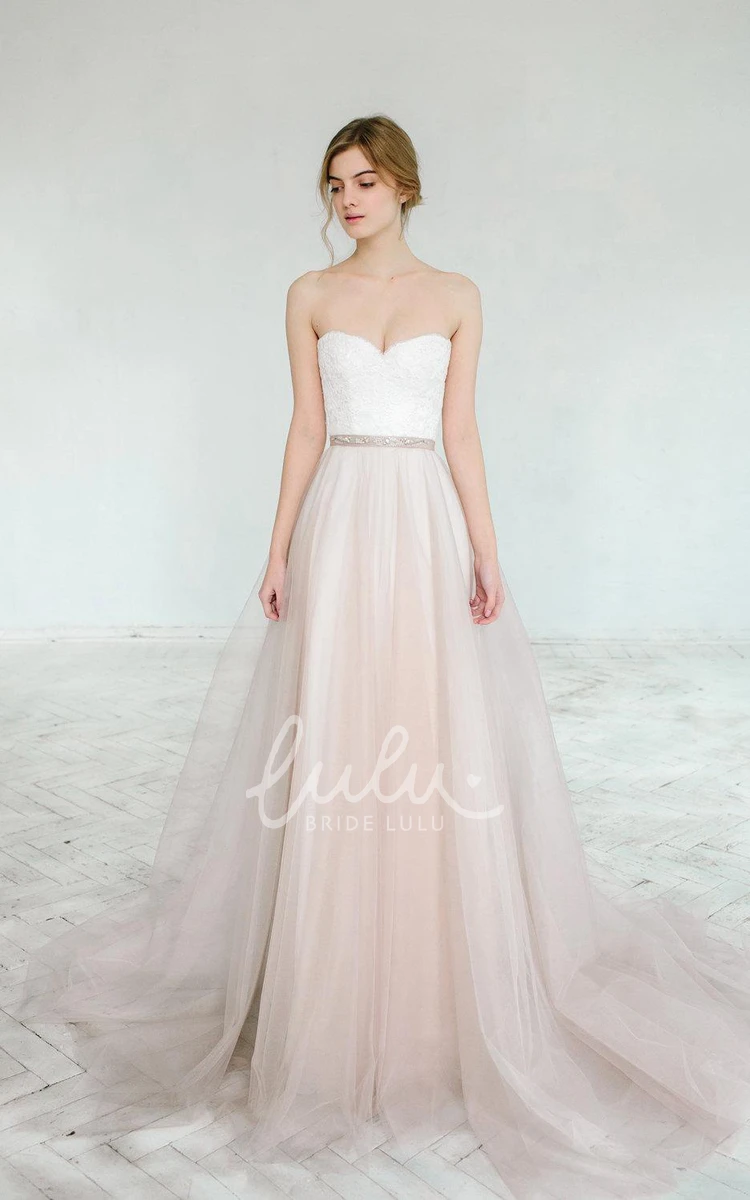 Blush Dahlia 2-Piece Wedding Dress with Lace