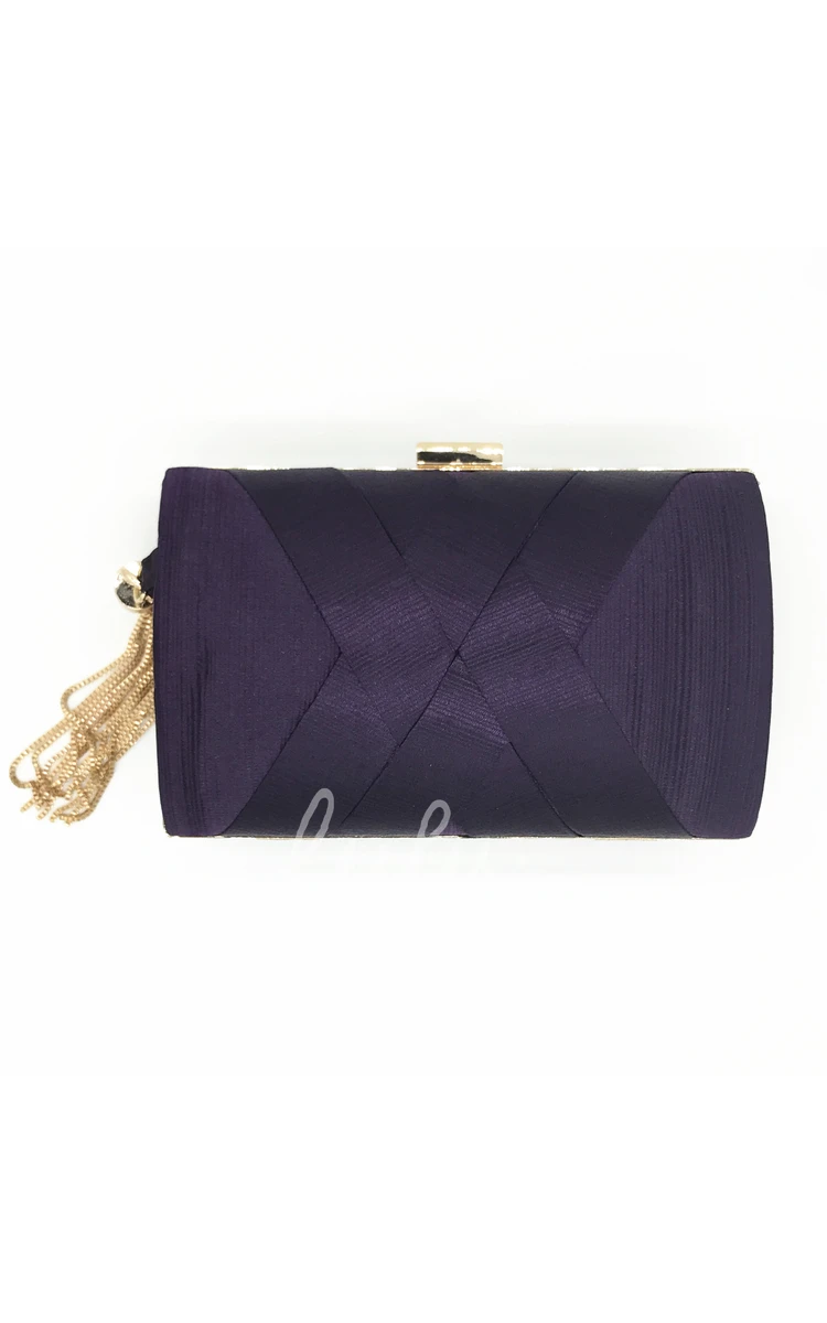 Woven Satin Clutch