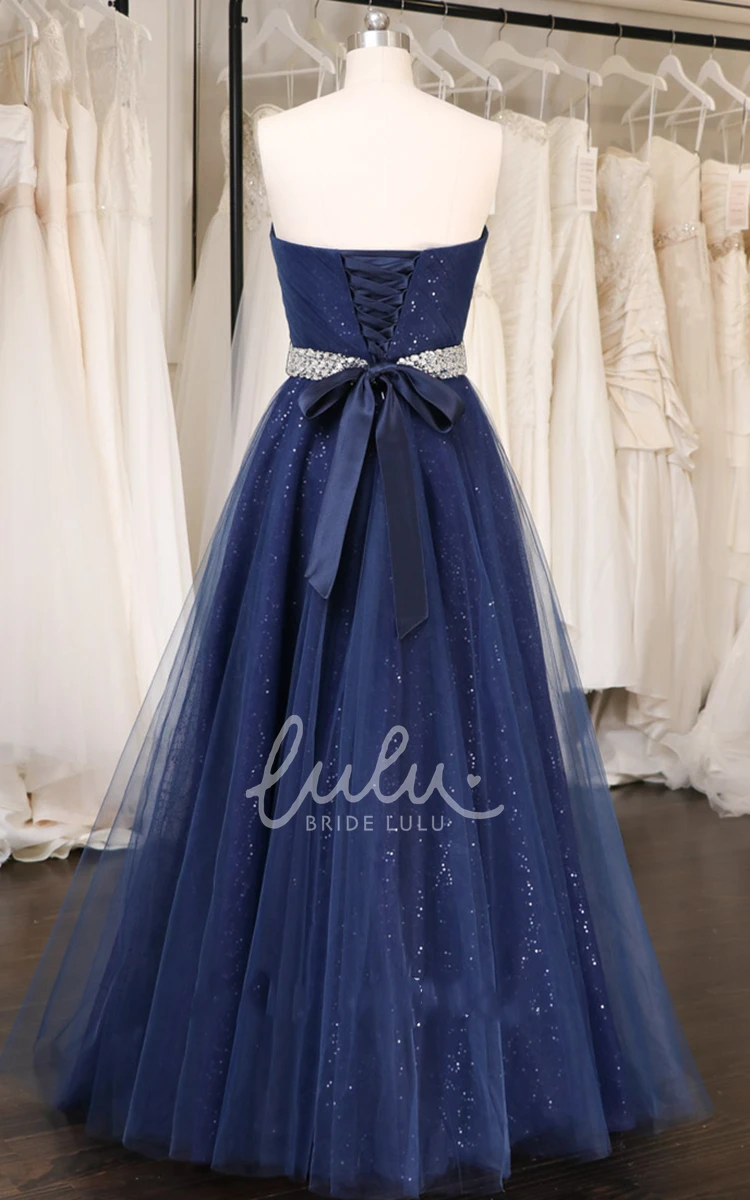 Romantic Sweetheart Tulle Ball Gown Prom Dress with Sash Elegant 2024 Women's Formal Wear