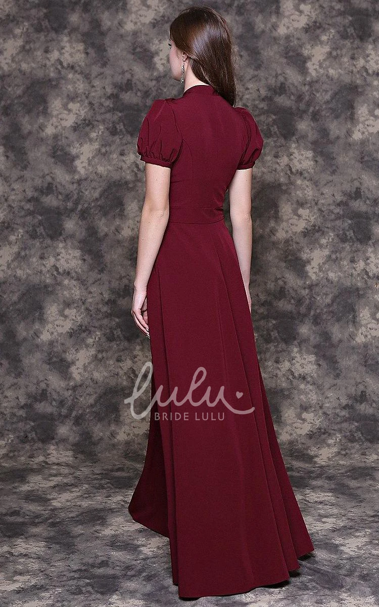 Burgundy Floor-length Dress Elegant and Timeless