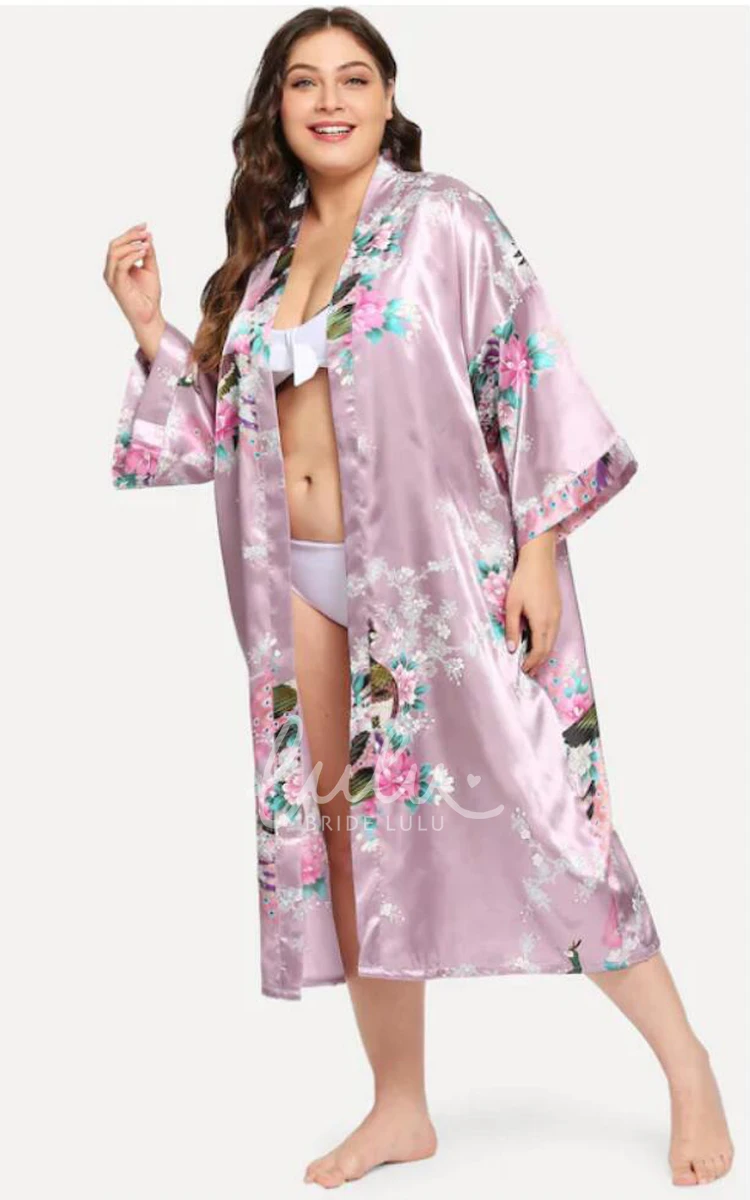 Plus Size Floral Bride Bridesmaid Robe