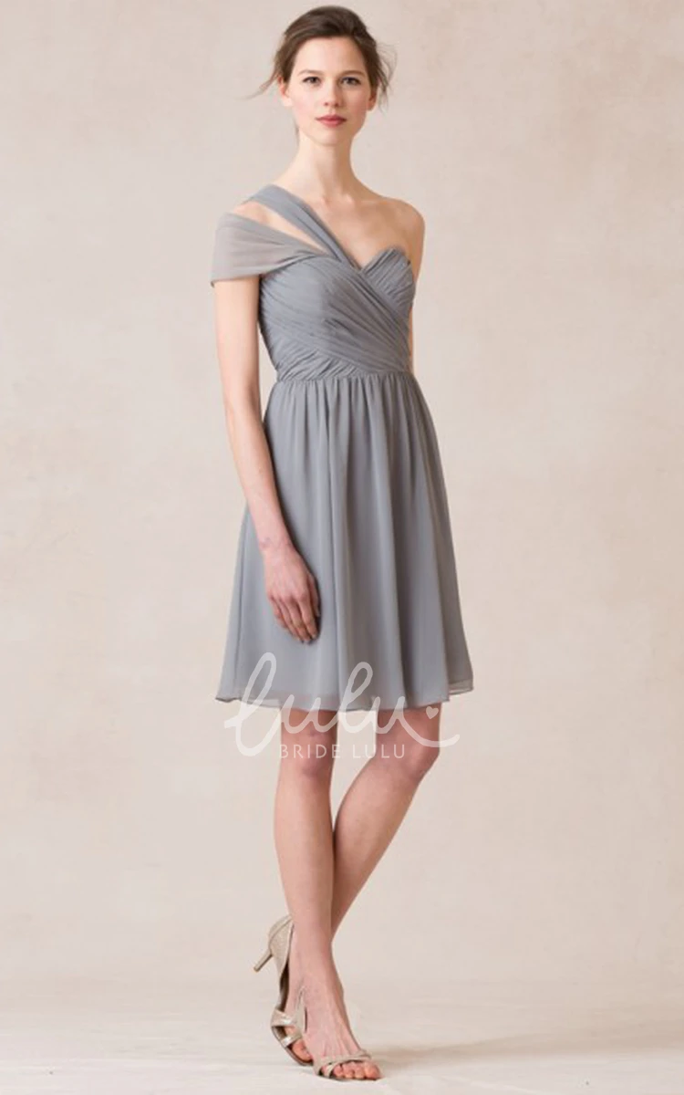 Chiffon Sleeveless Bridesmaid Dress with Criss Cross Straps Elegant Bridesmaid Dress