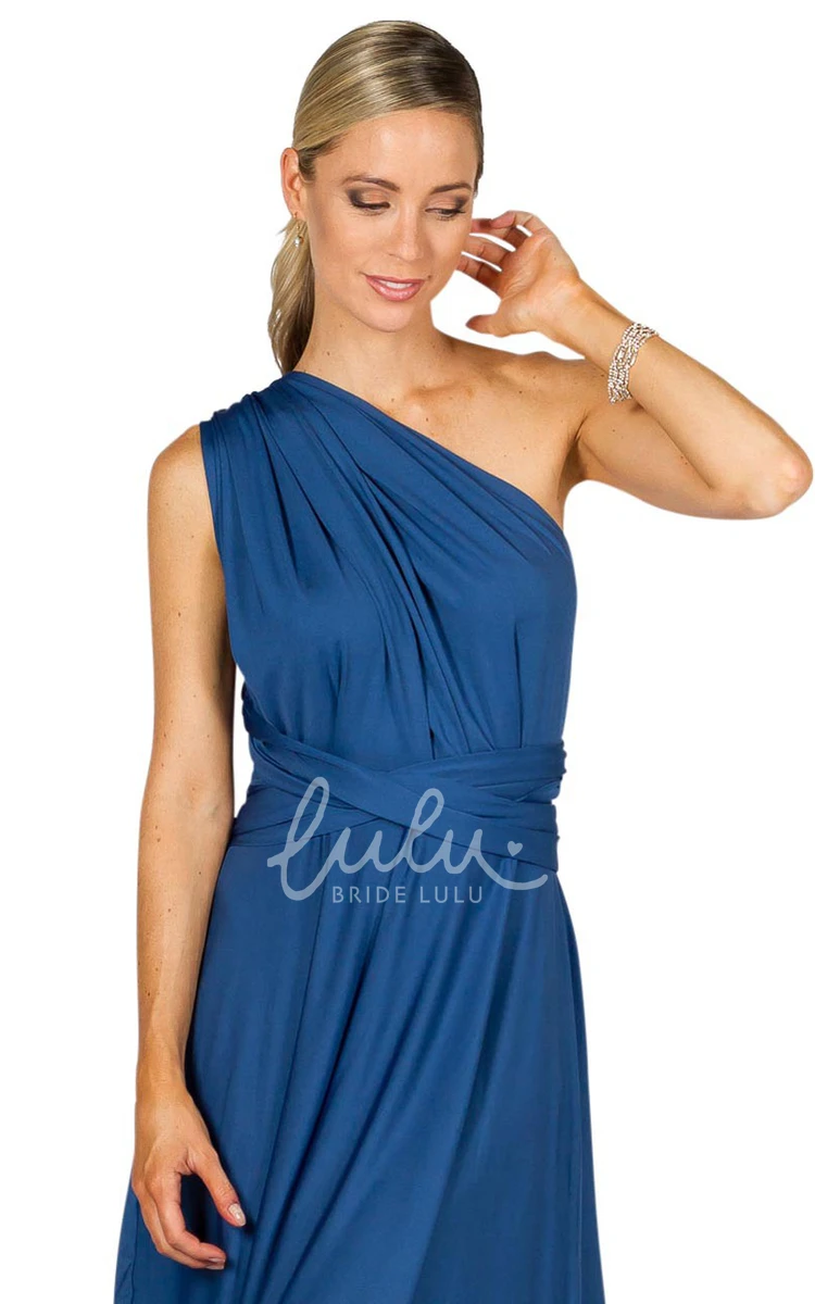 V-Neck Chiffon Bridesmaid Dress with Bow A-Line Floor-Length Pleated