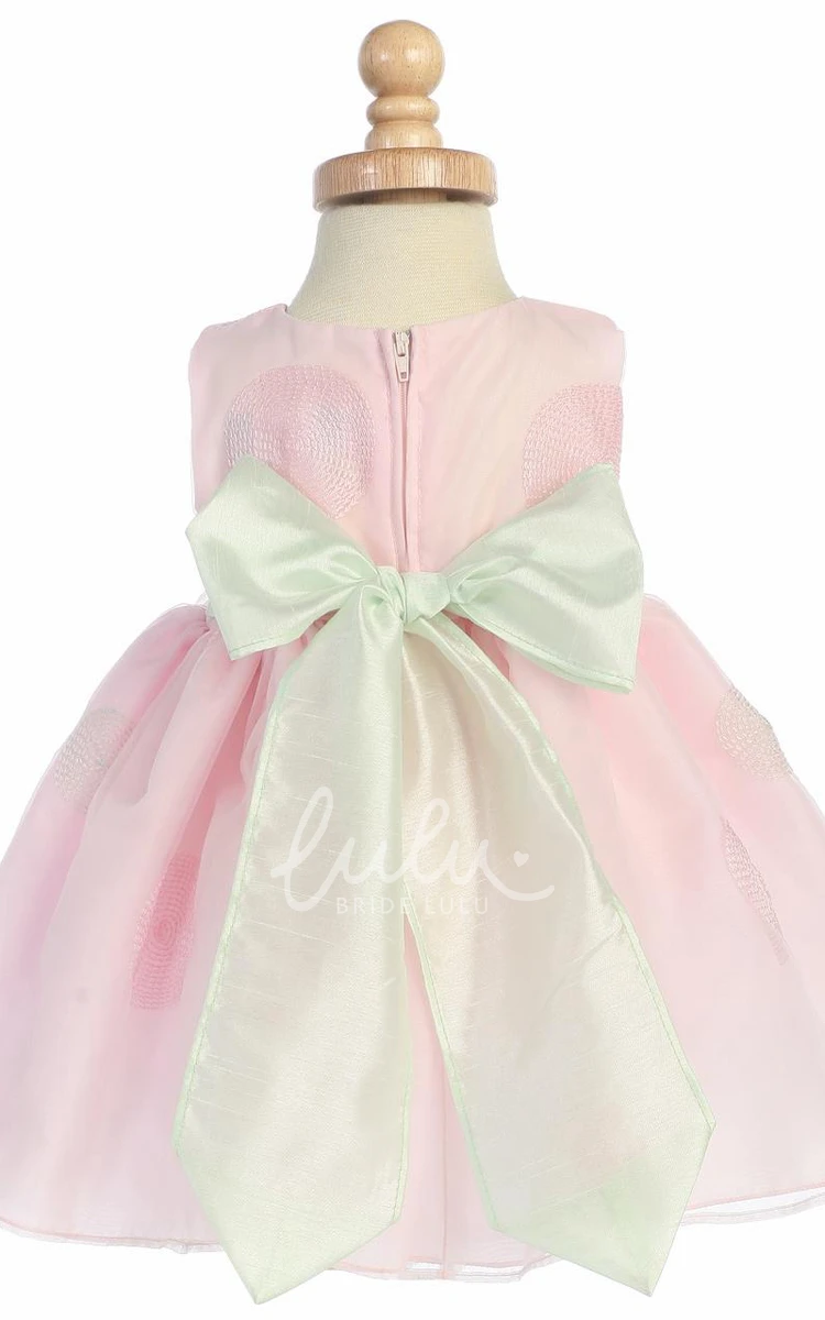 Organza Flower Girl Dress Sleeveless Bowed Casual Beach