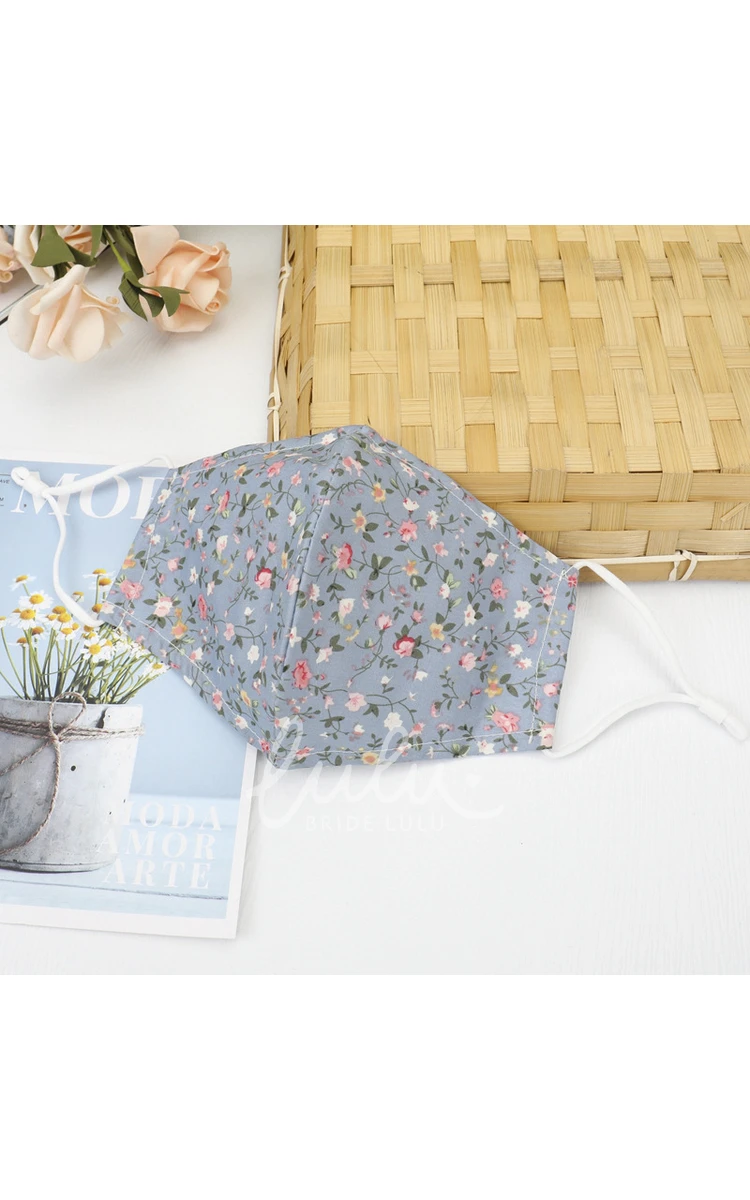 Non-medicial Floral Printed Cotton Reusable Face Mask In Multiple Colors