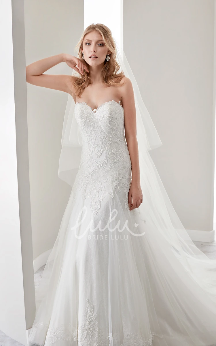 Sweetheart Mermaid Lace Wedding Dress with Appliques