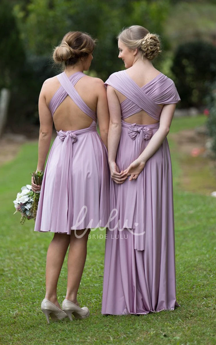 Knee-Length Sleeveless Ruched Chiffon Bridesmaid Dress in Strappy Style