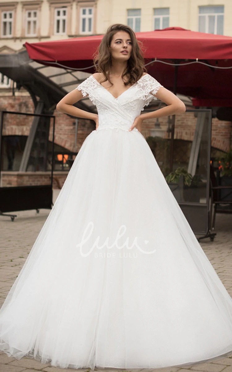 Romantic Tulle Off-the-Shoulder Wedding Dress Ball Gown 2025 Women Elegant