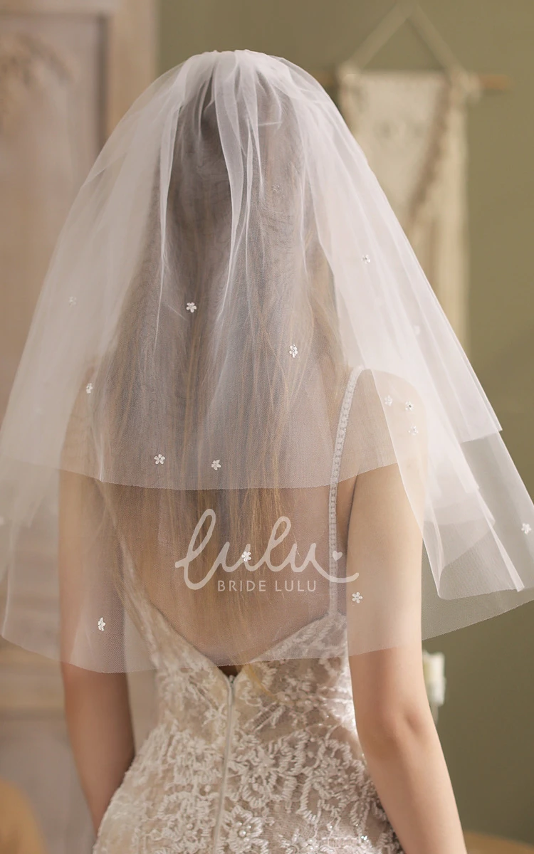 Soft Simple Style Two Tier Short Veil