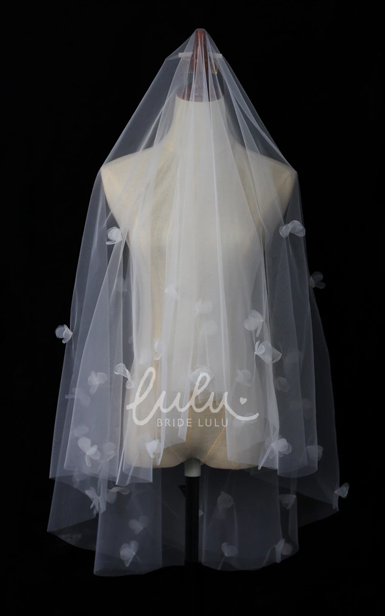 Romantic Style Bridal Veil with Petal