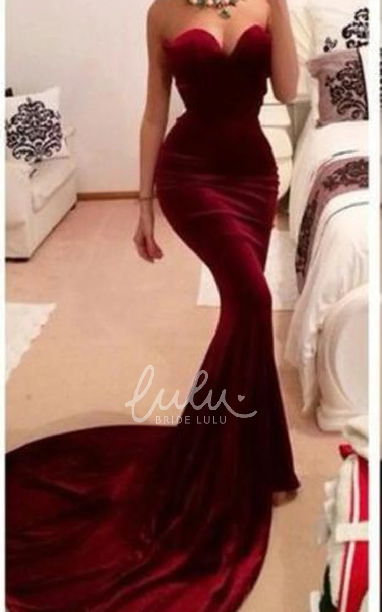 Sexy Red Mermaid Prom Dress with Sweetheart Neckline