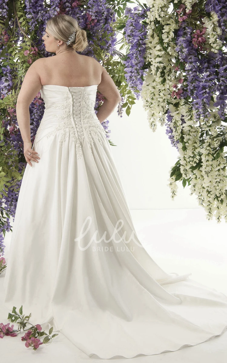 Sheath Dress with Lace Top and Side-Ruched for Wedding