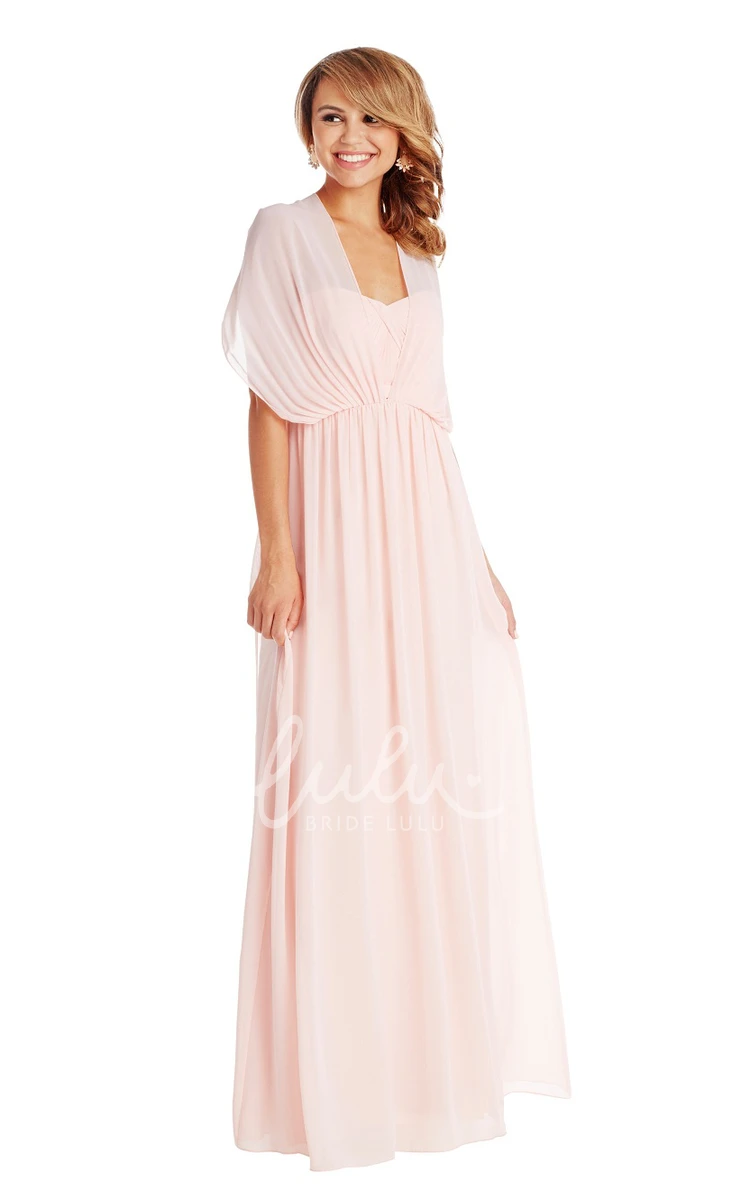 Sleeveless Sweetheart Ruched Chiffon Multi-Color Bridesmaid Dress with Pleats and Convertible Style