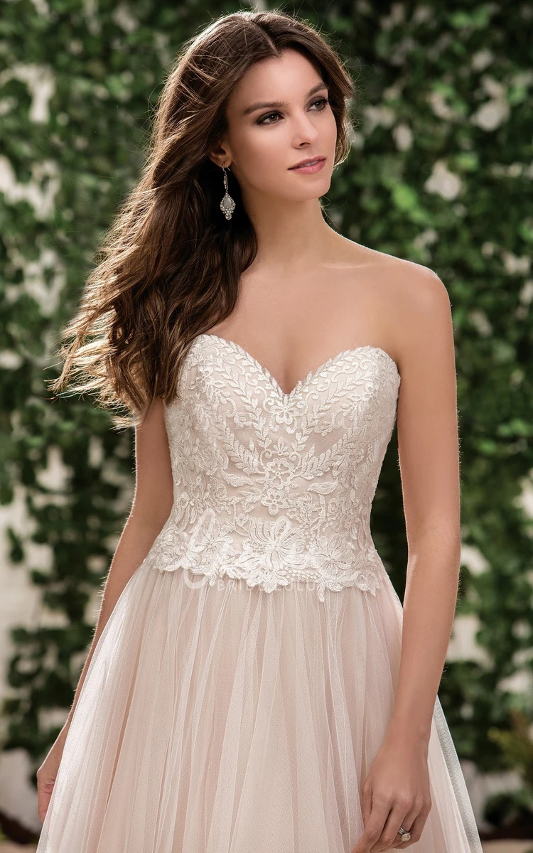 Gorgeous Appliqued Sweetheart A-Line Wedding Dress