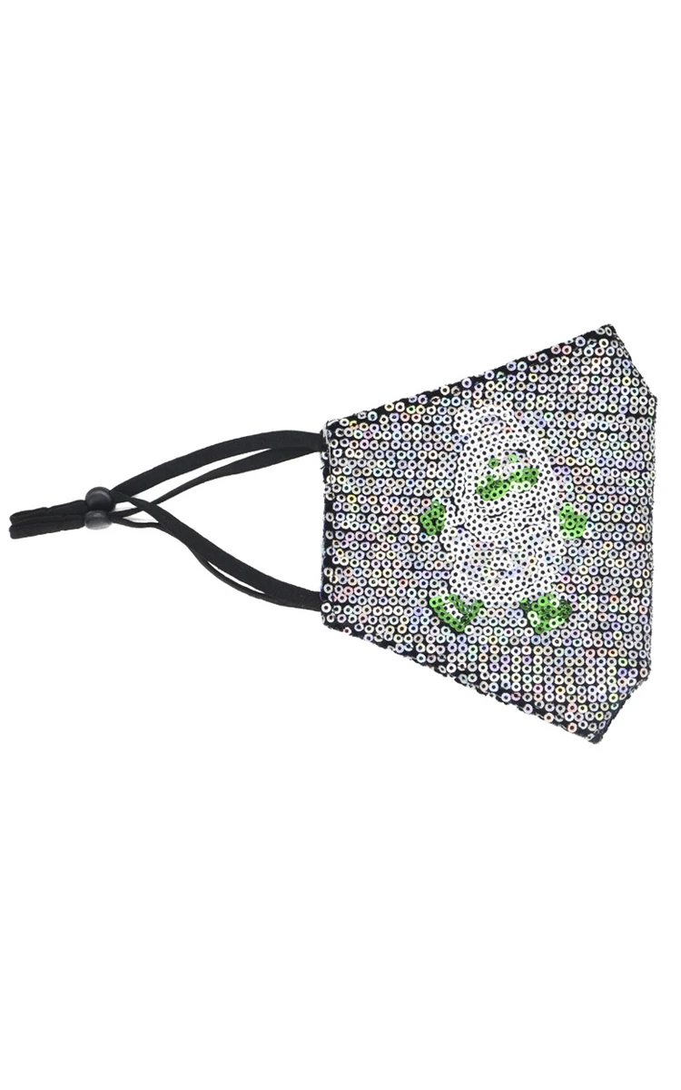 Non-medicial Sequin Christmas Cotton Reusable Face Mask In 7 Colors