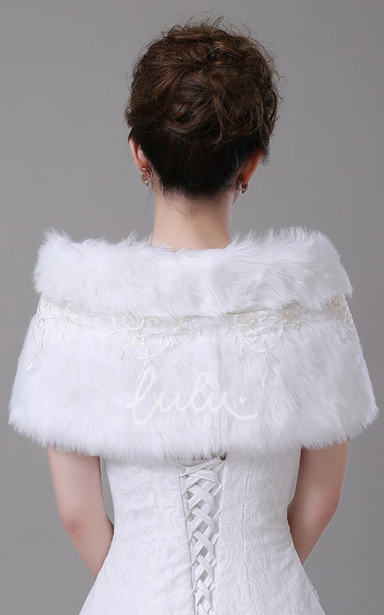 Thick Fur Coat for Autumn/Winter Weddings