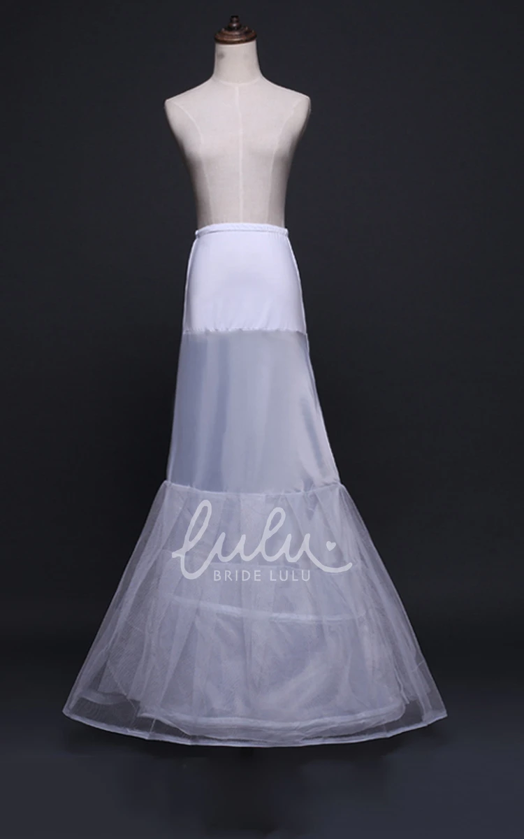 Fishtail Wedding Petticoat with Elastic Belt and Trailing Mesh Yarn Wedding Dress Accessories