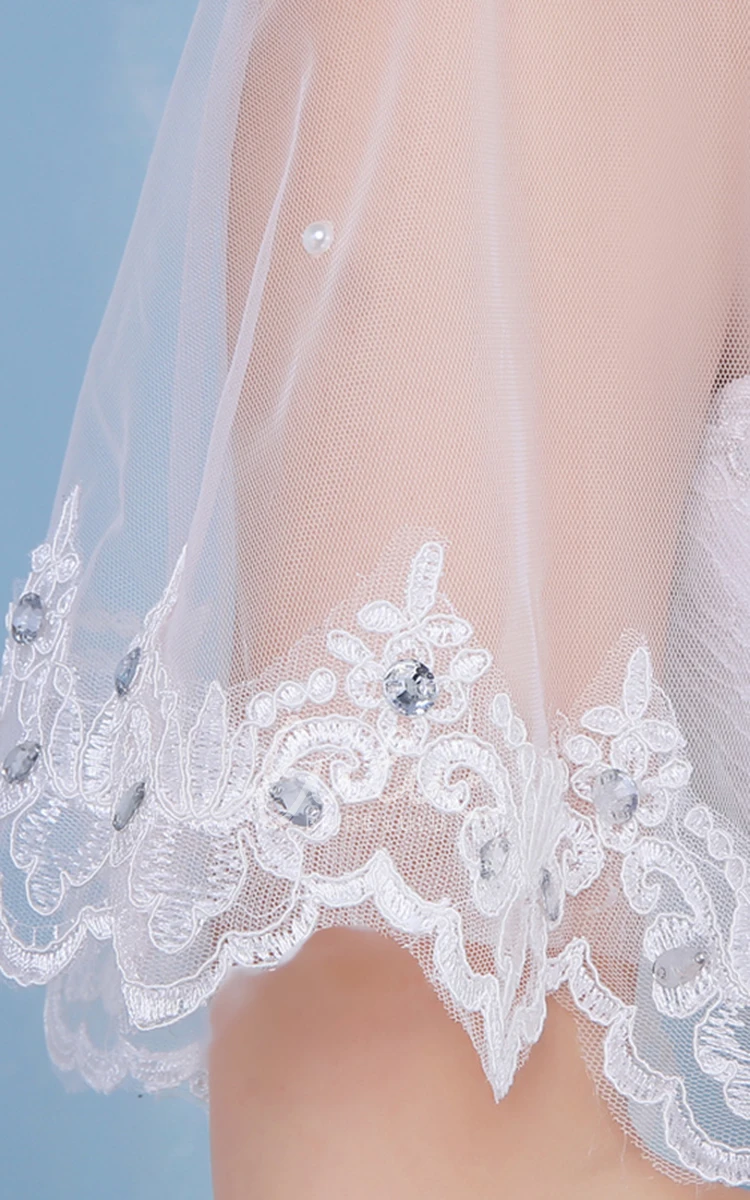 Lace Mesh Gauze Wedding Dress Shawl New Simple and Elegant